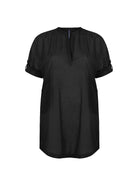 Ghost mannequin cotton over shirt black