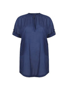 Ghost mannequin cotton over shirt navy