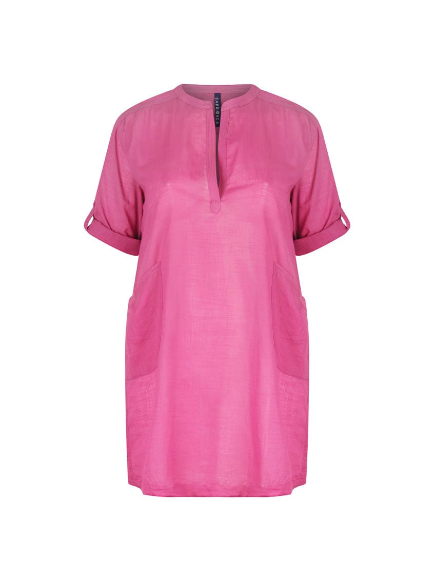 Ghost mannequin pink cotton over shirt