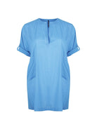 Ghost mannequin cotton over shirt provence blue
