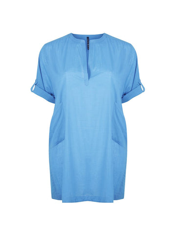 Cotton Over Shirt Provence Blue