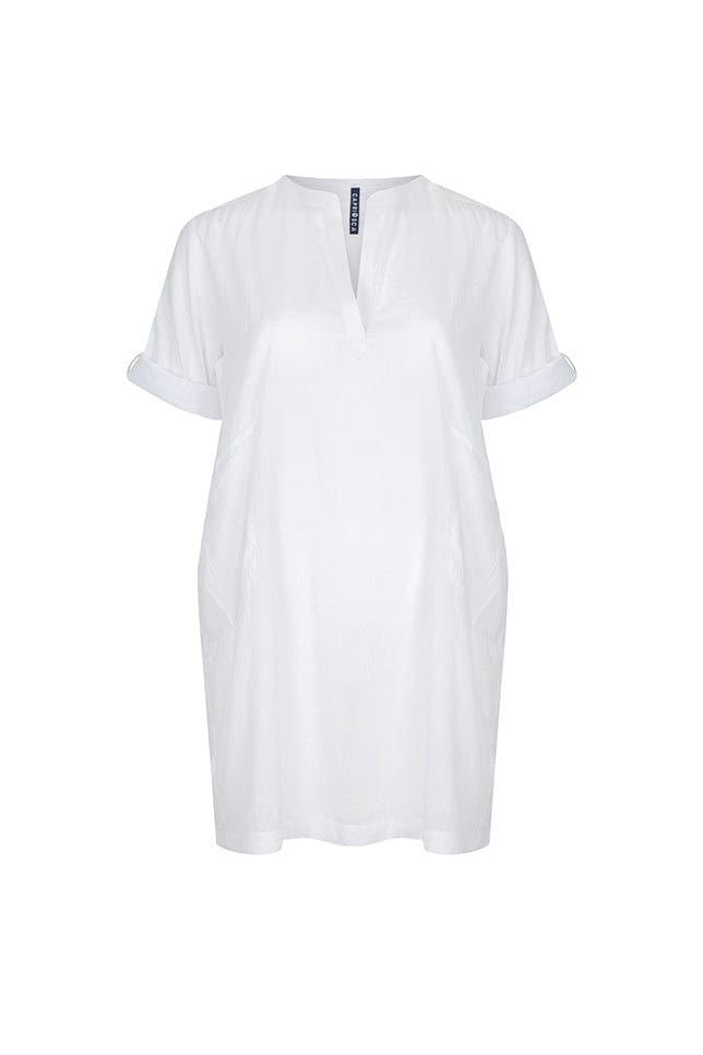 Ghost mannequin cotton over shirt white