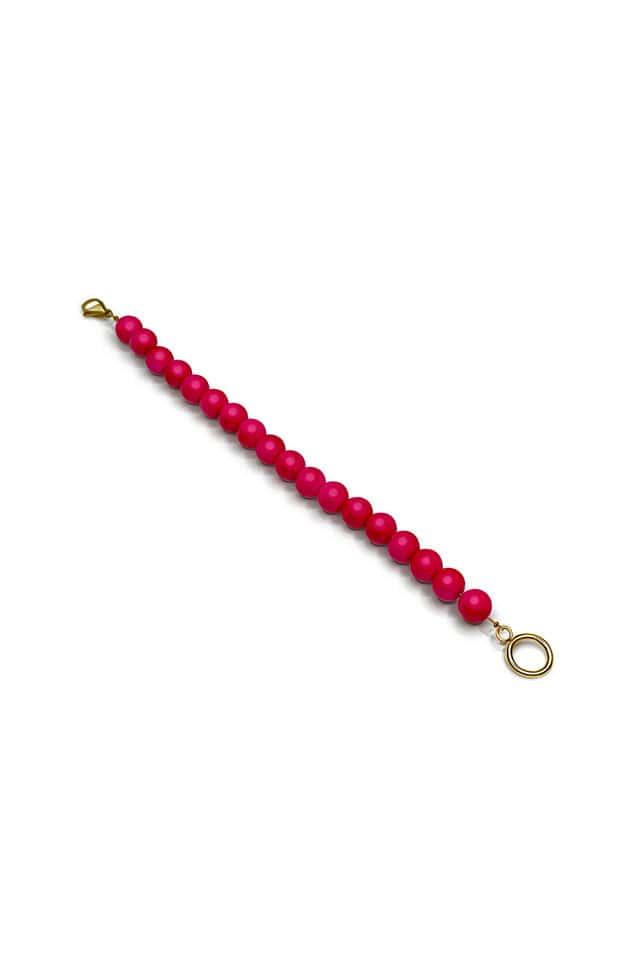 Fuchsia Half Chain beaded necklace for women