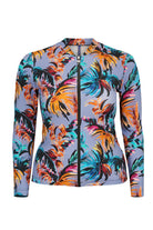 Ghost mannequin tropical print long sleeve rash vest