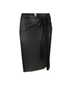 Womens long black mesh skirt