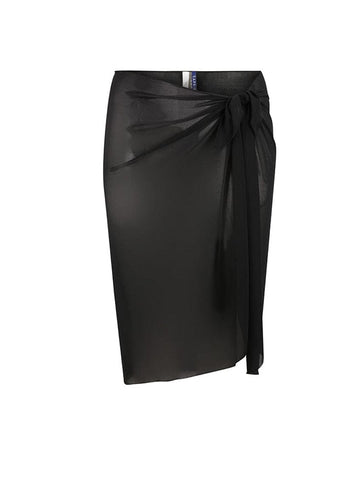 Mesh Long Tie Skirt Black Bottom