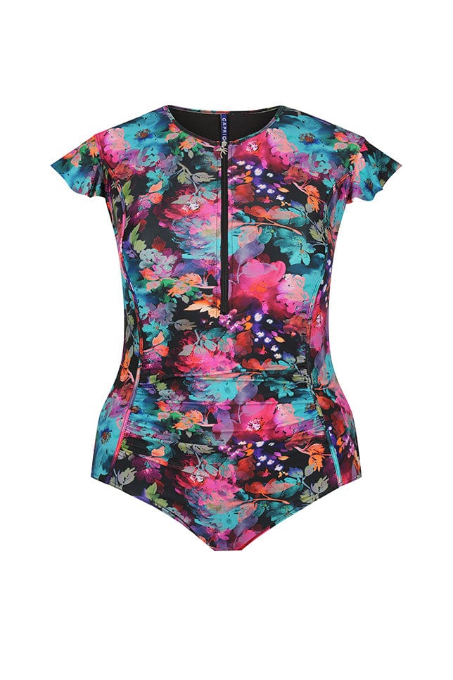 Ghost Mannequin product shot of floral Frill Sleeve One Piece
