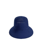 Navy blue bucket hat on a white background