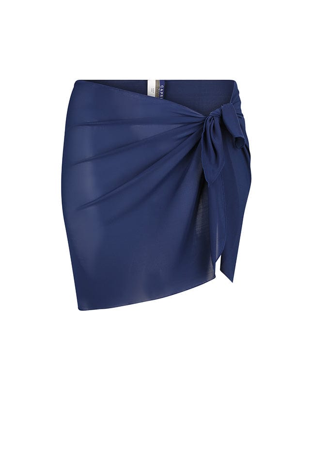 Ghost mannequin navy mesh tie skirt