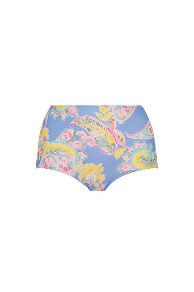 Ghost mannequin pastel paisley high waisted swim bottoms