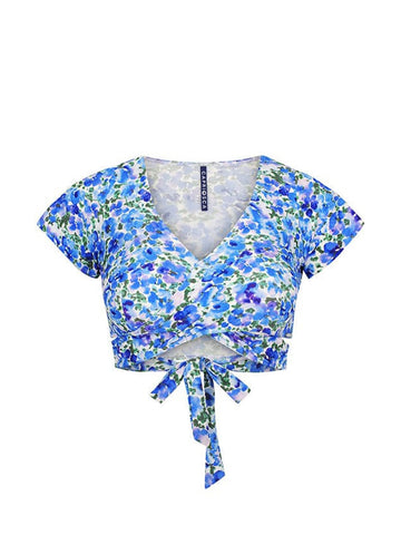 Pansy Wrap Crop Top