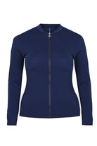 Ghost mannequin chlorine resistant navy long sleeve rash vest