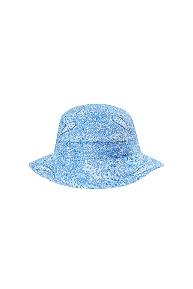 paisley blue swimwear hat