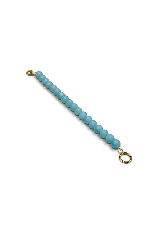 Baby blue handmade buildable charm necklace 