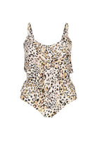 Ghost mannequin leopard print 3 tier one piece