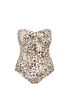 Ghost mannequin leopard strapless one piece
