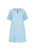Ghost mannequin light blue zip front cover up dress