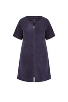 Ghost mannequin navy zip through beach dress