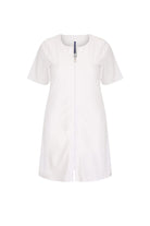 ghost mannequin white terry towelling dress