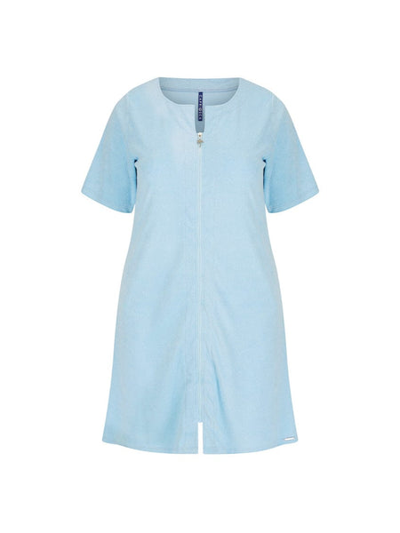 Light Blue Terry Towelling Beach Dress | Wearable Towel Cover Up