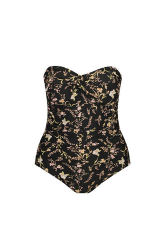Wildflowers Chlorine Resistant Twist Front Bandeau One Piece