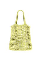 Woven tote bag in citrus colour