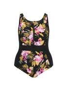 Ghost mannequin of sleevless floral pool proof one piece