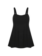 black chlorine resistant swim dress