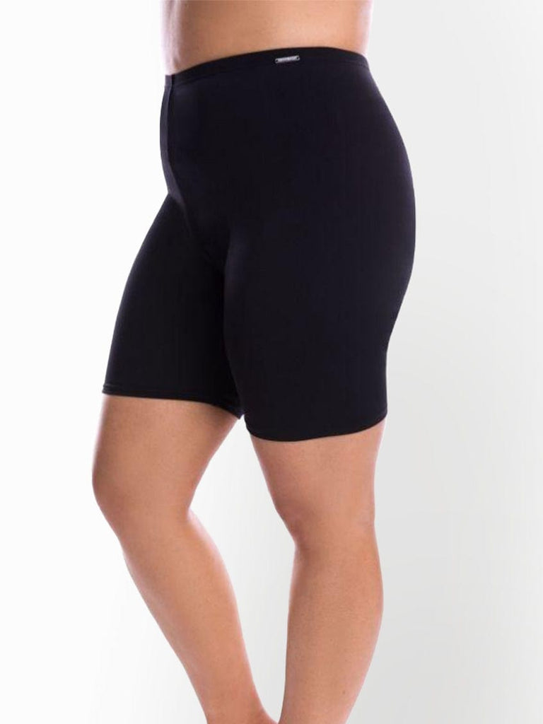 womens pool proof mid length black bike pant