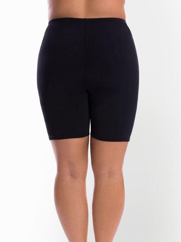 womens mid thigh black chlorine resistant swim pant
