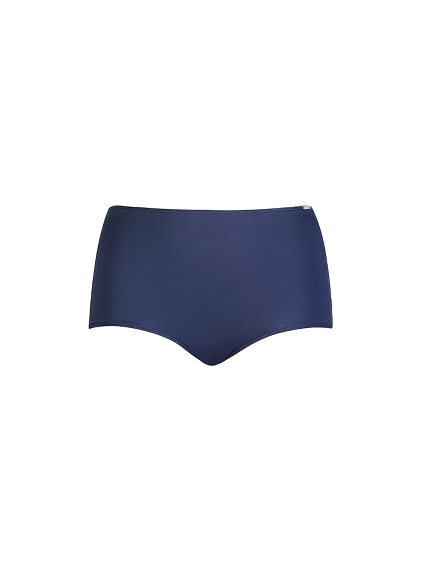 ghost mannequin navy high waisted bikini bottom

