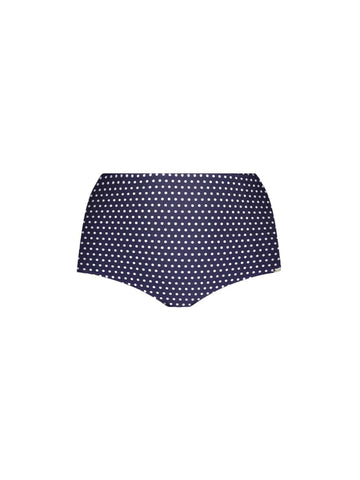 Navy and White Dots High Waisted Pant