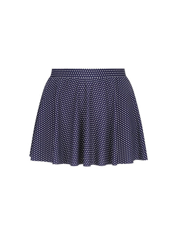 Navy and White Dots Skater Skirt