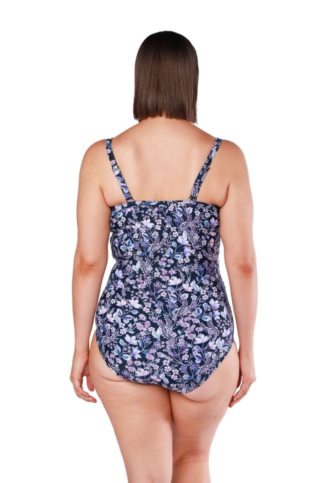 floral navy underwire swimsuit