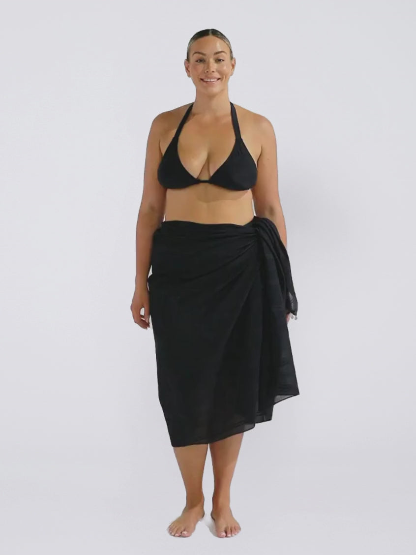 black cotton sarong australia