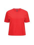 red terry towelling top