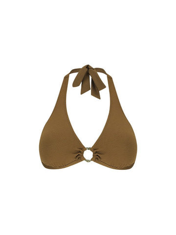 Honey Comb Zanzibar Triangle Bikini Top