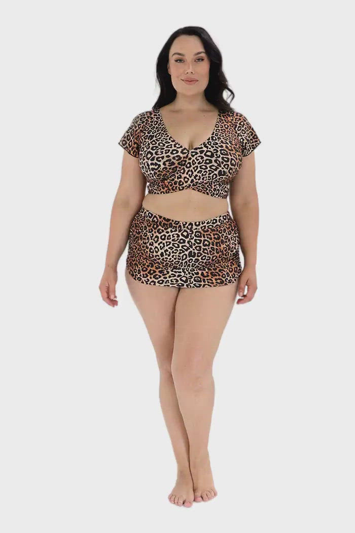 leopard two piece swimsuit