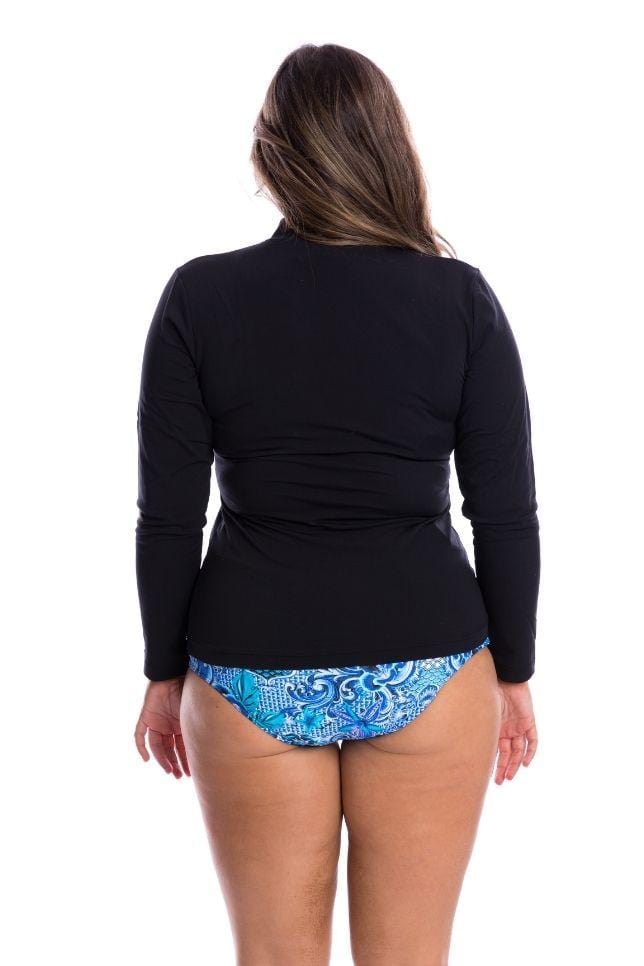 black long sleeve rash vest womens