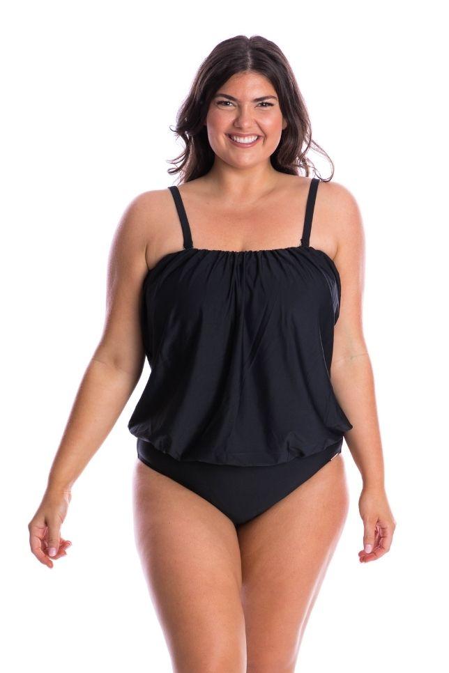 black strapless one piece swimsuits