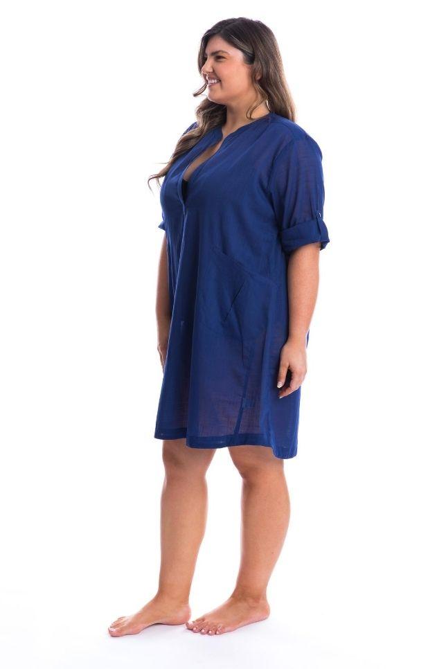 navy blue shirt dress