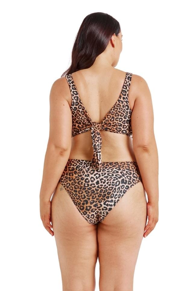 Leopard High Cut Bikini Bottoms