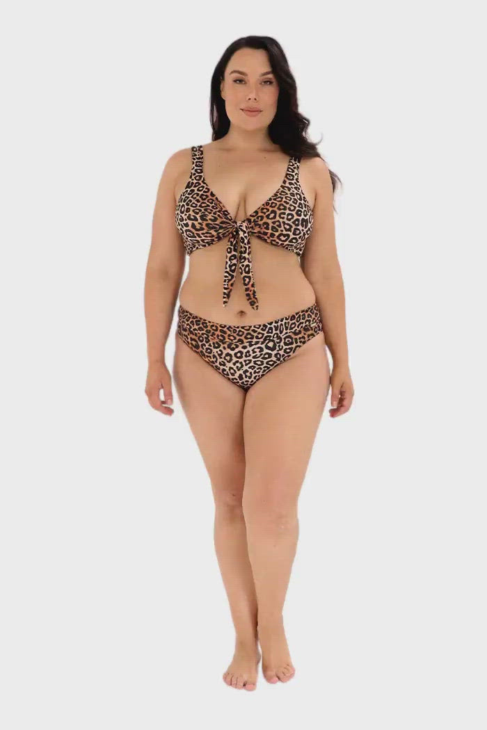 leopard print swimsuit two piece