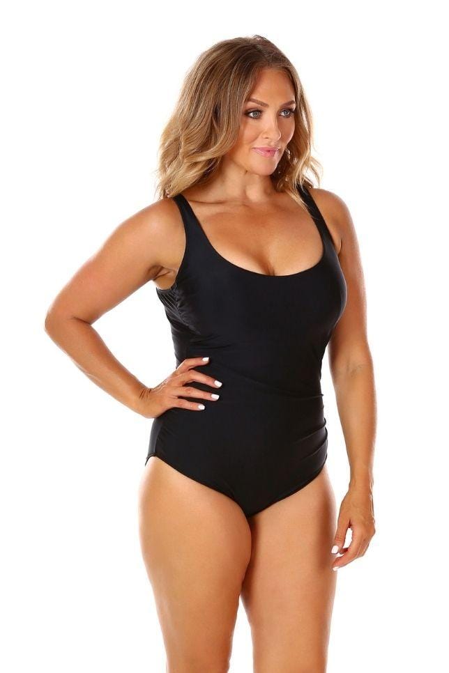 ladies black swimming costume
