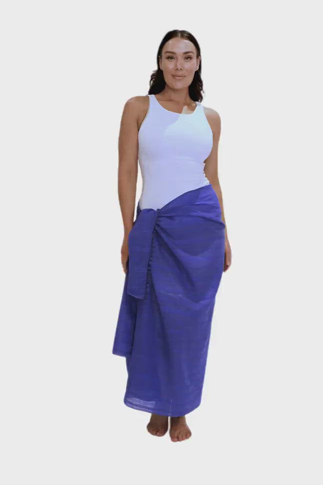 ladies navy blue wrap sarong