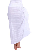 extra long sarong white