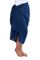 navy cotton beach sarong