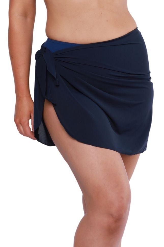 navy mesh sarong skirt