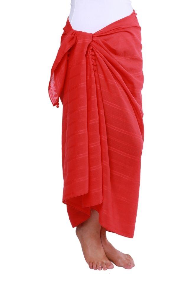 red large sarong