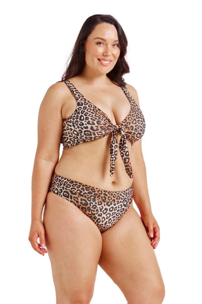 Cheetah print shop swimsuit top